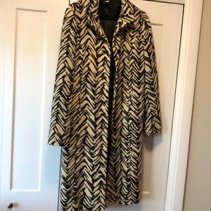 Animal Print Wool Coat